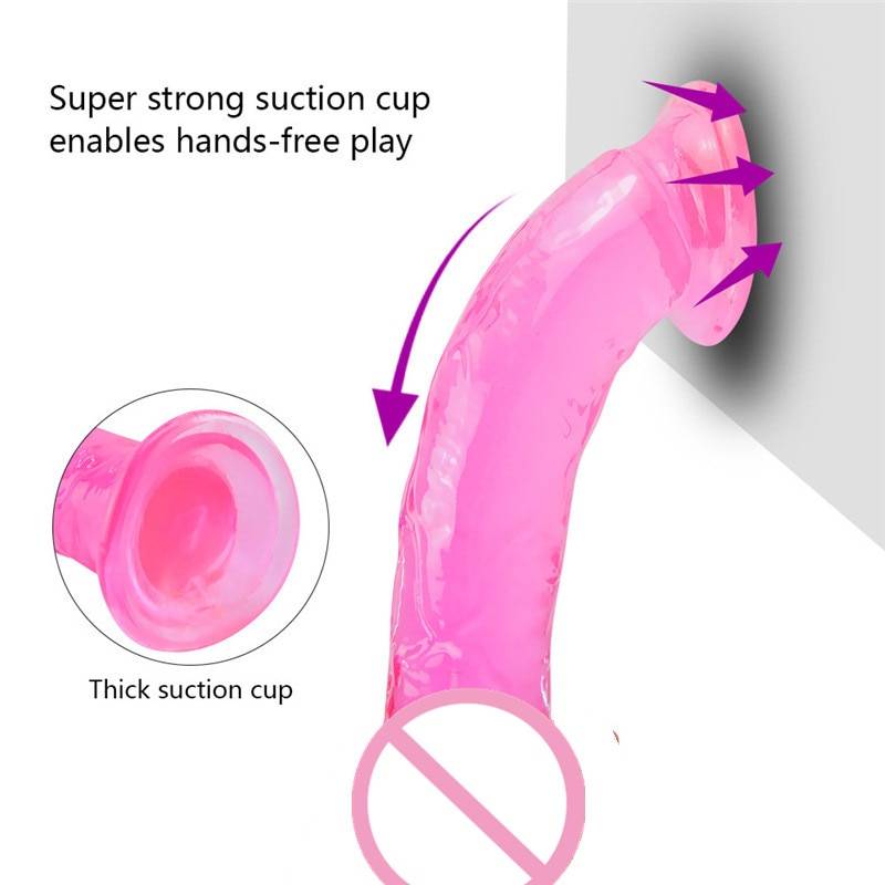 Realistic Silicone Dildo in Multiple Colors Adult Products cb5feb1b7314637725a2e7: Black|Blue|Pink|Purple