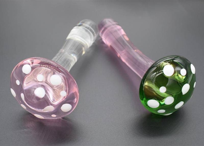 Crystal Mushroom Anal Plug Adult Products cb5feb1b7314637725a2e7: Green|Pink