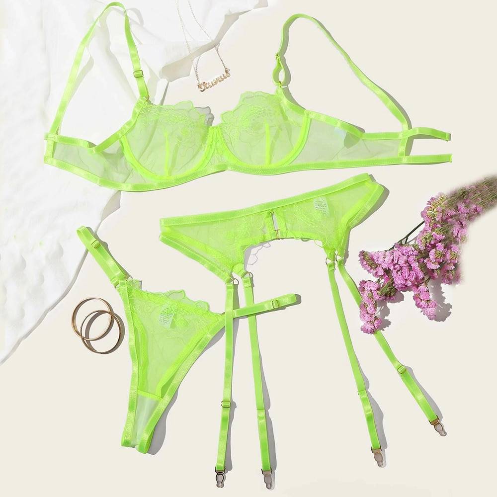 Lace Women’s Lingerie Set in Green Color Adult Products cb5feb1b7314637725a2e7: Green