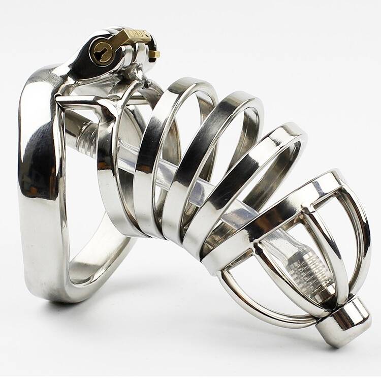 Metal Men’s Cock Ring in Silver Adult Products a1fa27779242b4902f7ae3: L with Tube|Large Cage|Ring|S with Tube|Small Cage