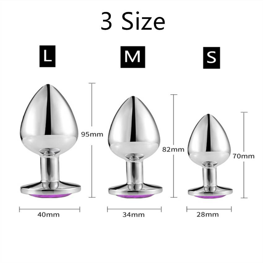 Stainless Steel and Crystal Anal Plug Adult Products cb5feb1b7314637725a2e7: Black-L|Black-M|Black-S|Blue-L|Blue-M|Blue-S|Green-L|Green-M|Green-S|Pink-L|Pink-M|Pink-S|Purple-L|Purple-M|Purple-S|Rainbow-L|Rainbow-M|Rainbow-S|Red-L|Red-M|Red-S|White-L|White-M|White-S