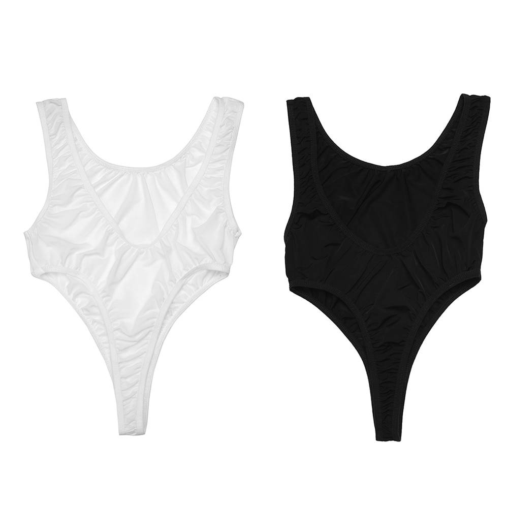 Women’s High Cut Backless Bodysuit Adult Products cb5feb1b7314637725a2e7: Black|White