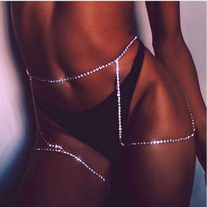 Women’s Sexy Line Crystal Waist Chain Adult Products 8d255f28538fbae46aeae7: Gold|Silver
